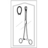 Sponge Forceps Econo™ Foerster-Ballenger 9-1/2 Inch Length Floor Grade Pakistan Stainless Steel Sterile Ratchet Lock Finger Ring Handle Straight Serrated Fenestrated Oval Tips