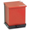 CAN, TRASH STEP-ON RED 16QT