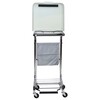 Hamper Stand Blickman Rolling Square Opening 36 to 42 gal. Capacity Foot Pedal Poly-Coated Steel Lid, 1/EA