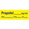 Drug Label Barkley Anesthesia Label Tape Propofol_mg/mL Date_Time_Int_ Yellow 1/2 X 1-1/2 Inch, 1/RL