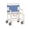 Bariatric Shower Commode Chair With Arms PVC 22 Inch