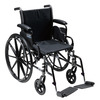 Lightweight Wheelchair Cruiser III Dual Axle Full Length Arm Swing-Away Footrest Black Upholstery 20 Inch Seat Width Adult 350 lbs. Weight Capacity, 1/EA