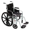 Lightweight Transport Chair Poly-Fly Aluminum Frame with Silver Finish 250 lbs. Weight Capacity Fixed Height / Padded Arm Black Upholstery, 1/EA
