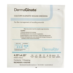 Calcium Alginate Dressing DermaGinate 4" x 4" Square Calcium Alginate Sterile