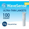 Lancet for Lancing Device Wavesense 33 Gauge Non-Safety Twist Off Cap Finger