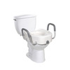 Elongated Raised Toilet Seat with Arms 4-1/2 Inch Height White 300 lbs. Weight Capacity, 1/EA