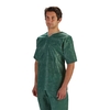Scrub Shirt Barrier 2X-Large Green 3 Pockets Short Set-In Sleeve Unisex, 12/BG