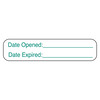 Pre-Printed / Write On Label Barkley Advisory Label Green Paper Date Opened Date Expired White Quality Control Label 3/8 X 1-5/8 Inch, 1000/PK
