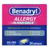 Allergy Relief Benadryl 25 mg Strength Gelcap 24 per Box, 1/BX