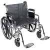 Bariatric Wheelchair Sentra EC Heavy Duty Dual Axle Full Length Arm Elevating Legrest Black Upholstery 24 Inch Seat Width Adult 450 lbs. Weight Capacity, 1/EA