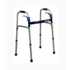 Dual Release Folding Walker with Wheels Adjustable Height Deluxe Aluminum Frame 350 lbs. Weight Capacity 26 to 33-1/2 Inch Height, 4/CS