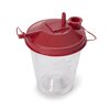 Suction Canister Hydrophobic Rigid 800 mL Self Sealing Lid, 10EA/PK