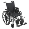 Lightweight Wheelchair Viper Dual Axle Desk Length Arm Swing-Away Elevating Legrest Black Upholstery 14 Inch Seat Width Pediatric 300 lbs. Weight Capacity, 1/CS