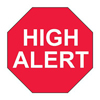 Pre-Printed Label Indeed Caution Label Red Paper HighAlert White Alert Label 3/4 Octagon