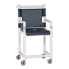 Shower Chair Fixed Arms PVC Mesh Backrest 41"