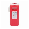 Sharps Container Leaktight 0.5 Gallon Red Base / White Lid Vertical Entry Snap On Lid, 15 EA/CS
