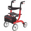 4 Wheel Rollator Nitro Red Adjustable Height / Folding Aluminum Frame, 1/EA
