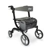 4 Wheel Rollator Nitro Black Adjustable Height / Folding Aluminum Frame, 1/EA