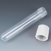 Test Tube Round Bottom Plain 12 X 75 mm 5 mL White Screw Cap Polypropylene Tube, 1000/CS