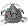 3M 6000 Reusable Respirator Industrial Half Face 4 Point Adjustable Head Strap Medium Gray, 1/EA