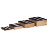 Clinton Industries Step Stool Nesting 4 Steps Wood Frame 2 / 4 / 6 / 8 Inch Step Height, 1/EA MON909363EA