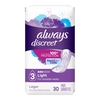 Bladder Control Pad Always® Discreet 9.4 Inch Length Light Absorbency Superabsorbant Core Size 3