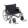 Bariatric Wheelchair Sentra EC Heavy Duty Dual Axle Desk Length Arm Black Upholstery 30 Inch Seat Width Adult 700 lbs. Weight Capacity, 1/EA