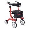 4 Wheel Rollator Nitro Red Adjustable Heigh / Tall / Folding Aluminum Frame, 1/EA