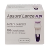 Safety Lancet Assure® Lance Plus Fixed Depth Lancet Needle 0.7 mm Depth 30 Gauge Push Button, 100/BX