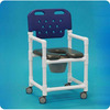 Commode / Shower Chair Economy Fixed Arms PVC Frame With Backrest 21 Inch Seat Width 300 lbs. Weight Capacity, 1/EA