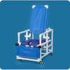 Commode / Shower Chair ipu® Fixed Arms PVC Frame Reclining Backrest 24 Inch Seat Width 300 lbs. Weight Capacity, 1/EA