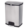 Rubbermaid Commercial Rubbermaid&reg; Commercial Slim Jim&reg; Stainless Steel Step-On Container RCP1901999