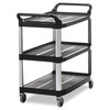 Rubbermaid Commercial Rubbermaid&reg; Commercial Open Sided Utility Cart RCP409100BLA