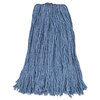 Rubbermaid Commercial Non-Launderable Cotton/Synthetic Cut-End Wet Mop Heads RCPF51812BLU