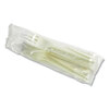 VEGWARE Cutlery Kits, Fork/Knife/Spoon/Napkin, White, 250/Carton VEGVWKFSWN