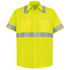Red Kap Men's Hi-Visibility Short Sleeve Work Shirt - Type R, Class 2 VFISS24HV-SSL-XL